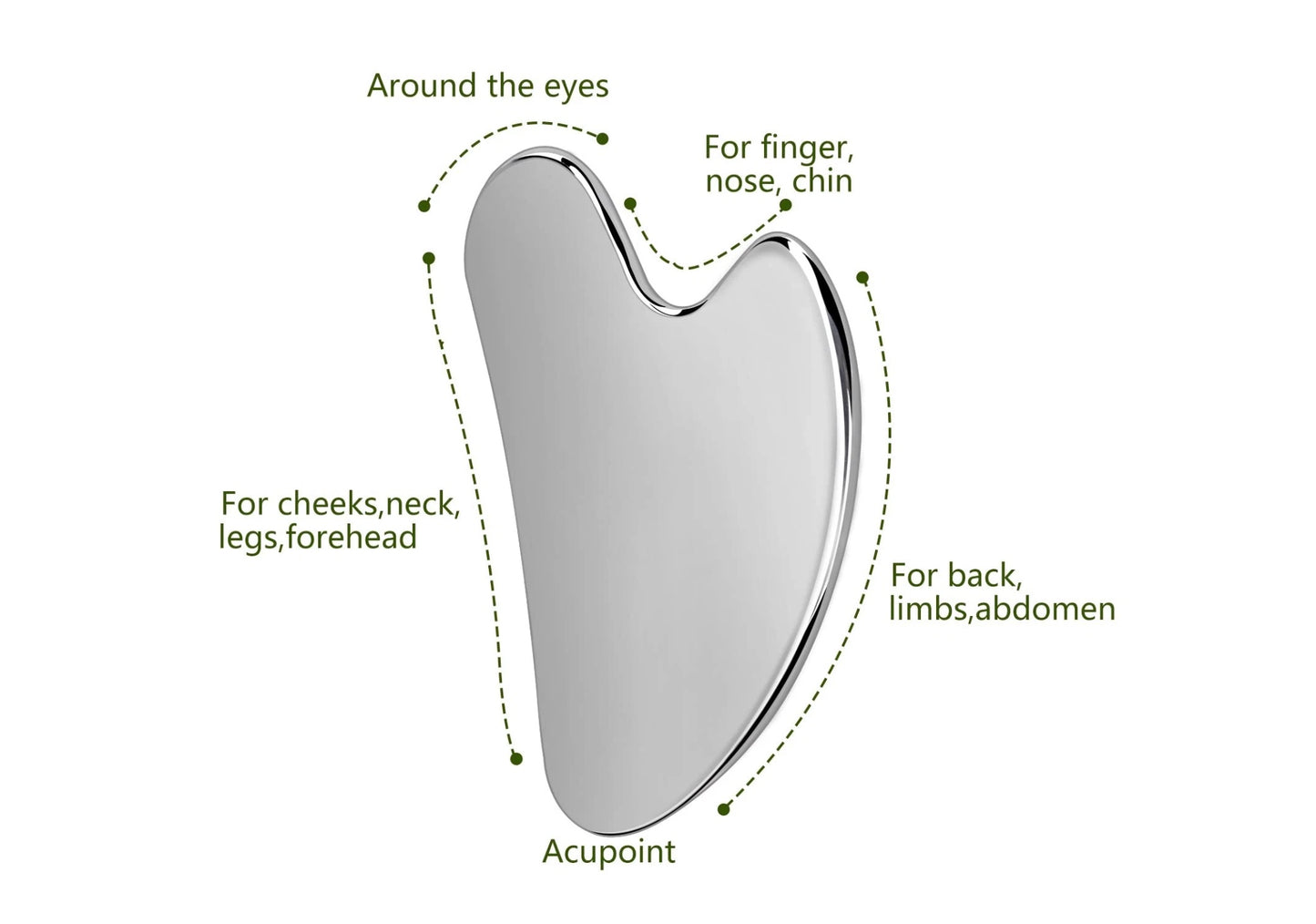 GUA SHA…PREMIUM STAINLESS STEEL SCRAPING/ MASSAGE TOOL