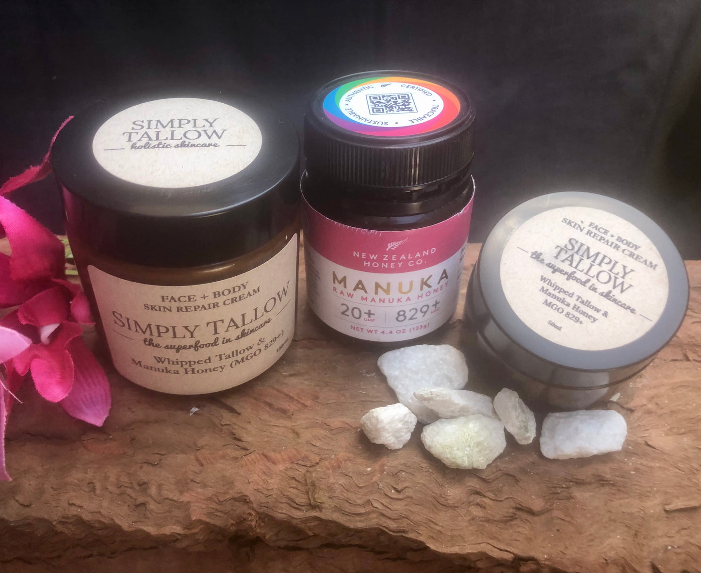 Whipped Tallow with Manuka Honey MGO 829+          Just 2 Ingredients/ Grass Fed & Grass Finished/ Eczema/ Psoriasis/ Rosacea/ Healing/ Hydrating