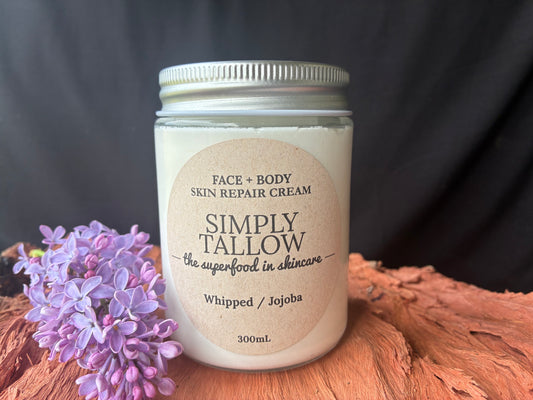 Whipped Tallow Cream with Jojoba Oil.                                   Only 2 ingredients…Choose your essential oils (optional)