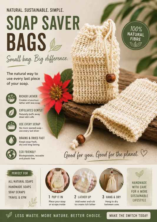 Natural Sisal Soap Saver Bags