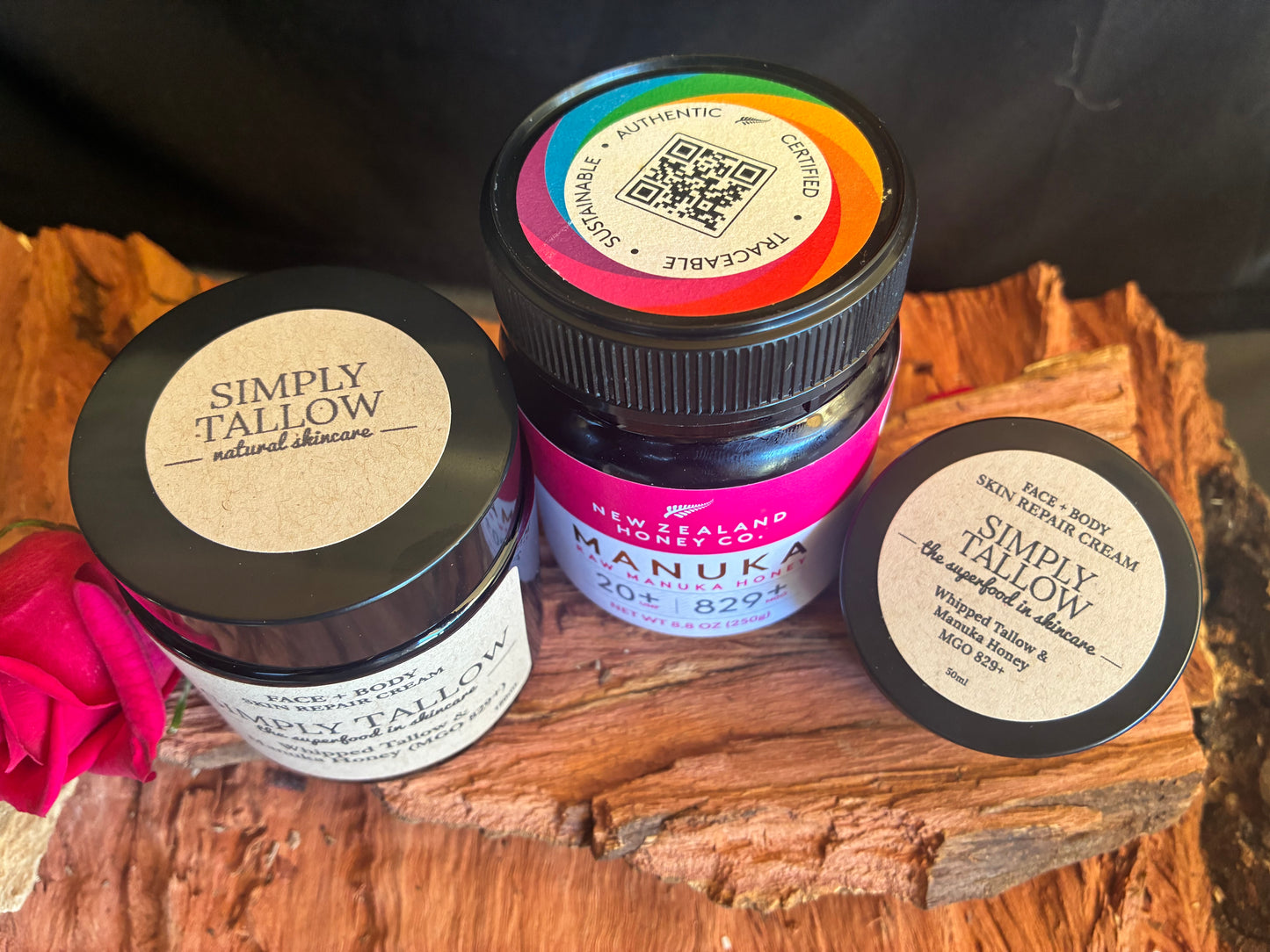 Whipped Tallow with Manuka Honey (MGO 829+) Just 2 Ingredients/ Grass Fed & Grass Finished/ Eczema/ Psoriasis/ Rosacea/ Healing/ Hydrating